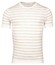 Thomas Maine Crew Neck Allover Stripe Knit Fine Merino Trui Ecru