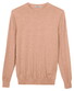 Thomas Maine Crew Neck Fine Merino Single Knit Trui Soft Peach