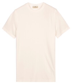Thomas Maine Crew Neck Garment Dye Vintage Wash Short Sleeve T-Shirt Off White