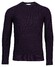 Thomas Maine Crew Neck Half Cardigan Stitch Trui Navy