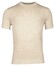 Thomas Maine Crew Neck Merino Linnen Fine Knit T-Shirt Beige