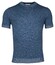 Thomas Maine Crew Neck Merino Linnen Fine Knit T-Shirt Indigo