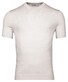 Thomas Maine Crew Neck Merino Linnen Fine Knit T-Shirt Licht Grijs