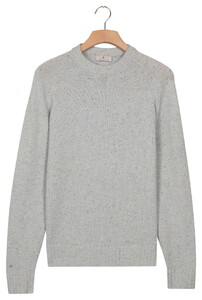 Thomas Maine Crew Neck New England Donegal Merino Wool Trui Light Aqua