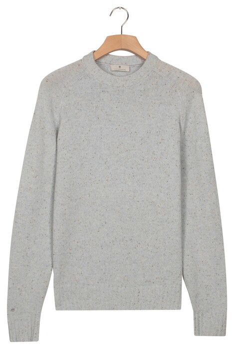 Thomas Maine Crew Neck New England Donegal Merino Wool Trui Light Aqua