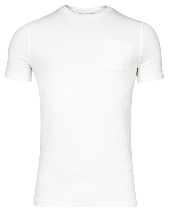 Thomas Maine Crew Neck Piqué Pigment Dyed Enzyme Washed T-Shirt Ecru