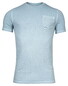 Thomas Maine Crew Neck Piqué Pigment Dyed Enzyme Washed T-Shirt Licht Blauw
