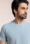 Thomas Maine Crew Neck Piqué Pigment Dyed Enzyme Washed T-Shirt Licht Blauw