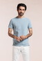 Thomas Maine Crew Neck Piqué Pigment Dyed Enzyme Washed T-Shirt Licht Blauw