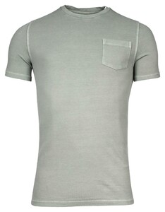 Thomas Maine Crew Neck Piqué Pigment Dyed Enzyme Washed T-Shirt Soft Green