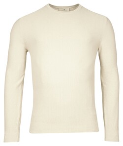 Thomas Maine Crew Neck Piqué Structure Knit Garment Dye Trui Kitt