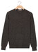 Thomas Maine Crew Neck Pullover Single Knit Merino Wool Trui Antraciet