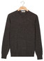 Thomas Maine Crew Neck Pullover Single Knit Merino Wool Trui Antraciet