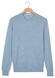 Thomas Maine Crew Neck Pullover Single Knit Merino Wool Trui Licht Blauw