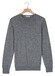 Thomas Maine Crew Neck Pullover Single Knit Merino Wool Trui Light Denim