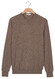 Thomas Maine Crew Neck Pullover Single Knit Merino Wool Trui Taupe