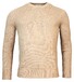 Thomas Maine Crew Neck Single And Rib Knit Combintation Yak Merino Blend Trui Licht Camel