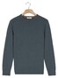 Thomas Maine Crew Neck Single Knit Fine Lambswool Trui Storm Sky