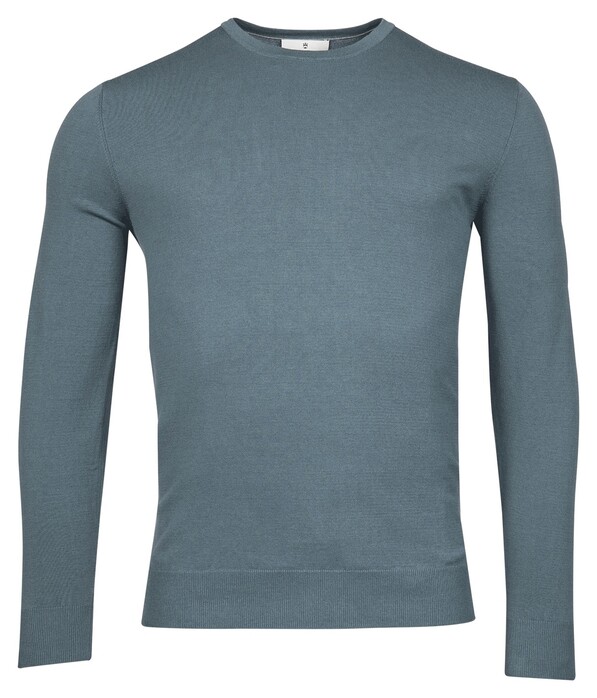 Thomas Maine Crew Neck Single Knit Pullover Greyblue