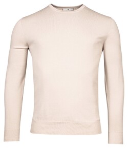 Thomas Maine Crew Neck Single Knit Trui Kitt