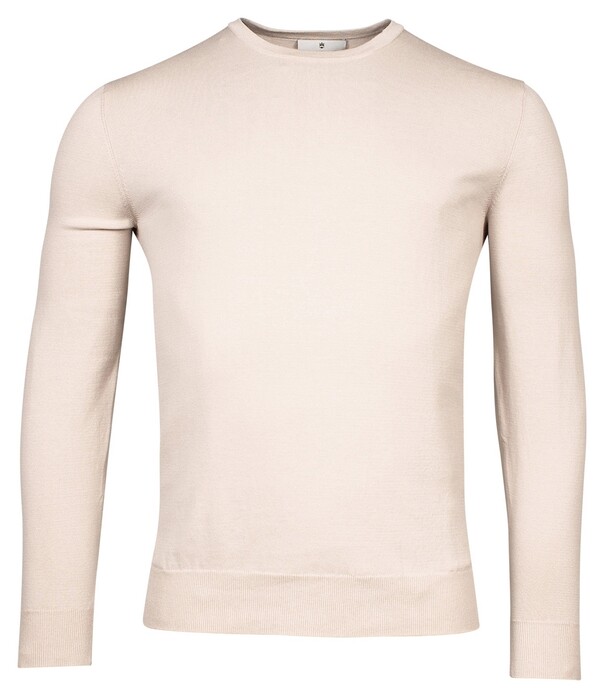 Thomas Maine Crew Neck Single Knit Trui Kitt