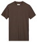 Thomas Maine Crew Neck Solid Color Liquid Cotton T-Shirt Brown