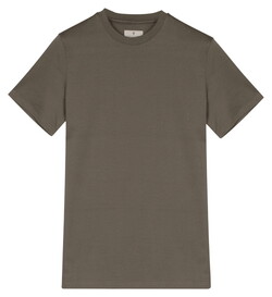 Thomas Maine Crew Neck Solid Color Liquid Cotton T-Shirt Faded Green