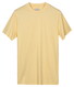 Thomas Maine Crew Neck Solid Color Liquid Cotton T-Shirt Geel