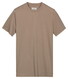 Thomas Maine Crew Neck Solid Color Liquid Cotton T-Shirt Licht Beige