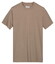 Thomas Maine Crew Neck Solid Color Liquid Cotton T-Shirt Light Beige