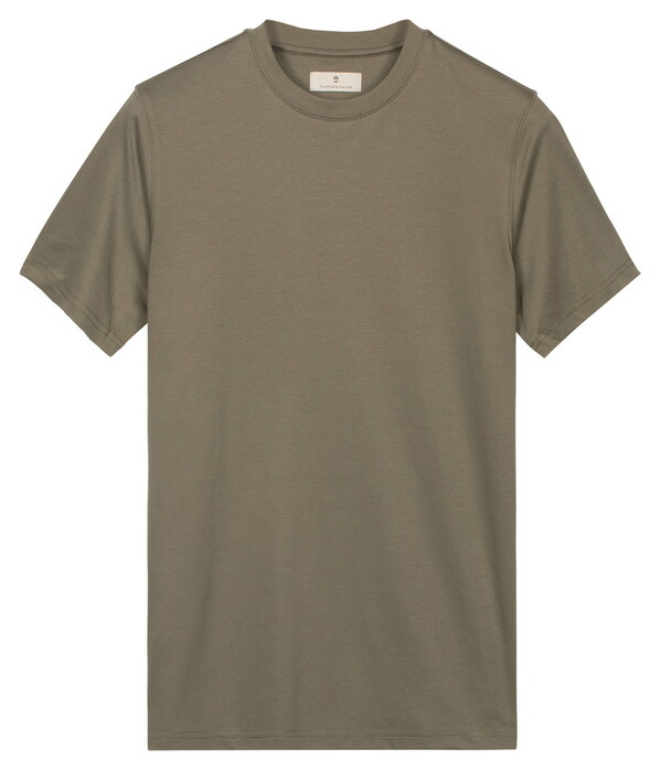 Thomas Maine Crew Neck Solid Color Liquid Cotton T-Shirt Soft Green