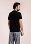 Thomas Maine Crew Neck Uni Color Soft Liquid Cotton T-Shirt Black