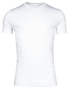 Thomas Maine Crew Neck Uni Color Soft Liquid Cotton T-Shirt Wit