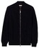Thomas Maine Egyptian Cotton Full 2-Way Zip Half Cardigan Knit Cardigan Navy