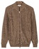 Thomas Maine Egyptian Cotton Full 2-Way Zip Half Cardigan Knit Cardigan Taupe