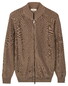 Thomas Maine Egyptian Cotton Full 2-Way Zip Half Cardigan Knit Vest Taupe