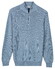 Thomas Maine Egyptian Cotton Half Zip Cardigan Knit Trui Licht Blauw