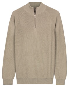 Thomas Maine Egyptian Cotton Half Zip Cardigan Knit Trui Soft Green