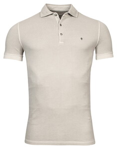 Thomas Maine Faux-Uni Pigmend Dyed Enzyme Washed Piqué Polo Beige