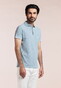 Thomas Maine Faux-Uni Pigmend Dyed Enzyme Washed Piqué Polo Licht Blauw