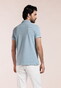 Thomas Maine Faux-Uni Pigmend Dyed Enzyme Washed Piqué Polo Licht Blauw