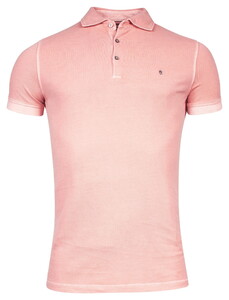 Thomas Maine Faux-Uni Pigmend Dyed Enzyme Washed Piqué Polo Old Rose