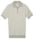 Thomas Maine Fine Allover Pattern Merinowool Linen Poloshirt Soft Green