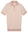Thomas Maine Fine Allover Pattern Merinowool Linen Poloshirt Soft Peach