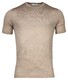 Thomas Maine Fine Merino Crew Neck Short Sleeve Single Knit Trui Beige