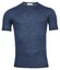 Thomas Maine Fine Merino Crew Neck Short Sleeve Single Knit Trui Denim Blue