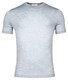 Thomas Maine Fine Merino Crew Neck Short Sleeve Single Knit Trui Licht Blauw