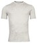 Thomas Maine Fine Merino Crew Neck Short Sleeve Single Knit Trui Licht Grijs