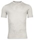 Thomas Maine Fine Merino Crew Neck Short Sleeve Single Knit Trui Licht Grijs