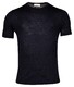 Thomas Maine Fine Merino Crew Neck Short Sleeve Single Knit Trui Navy